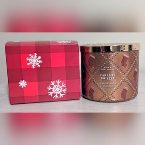 Bath And Body Works Caramel Drizzle 3 Wick Candle New Bakery Scent